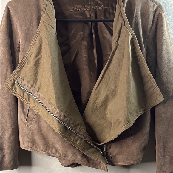 Twin-Set Tan Leather Jacket - Picture 3 of 12